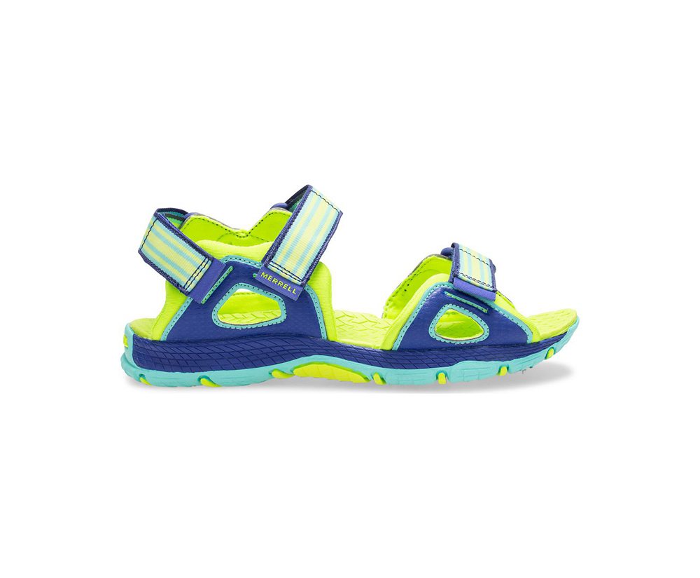 Merrell Sandals Green/Blue - Hydro Moc Blaze - Kids 92WVAZXRO